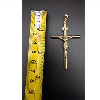 14K Yellow Gold Crucufix  Pendant