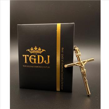 14K Yellow Gold Crucufix  Pendant