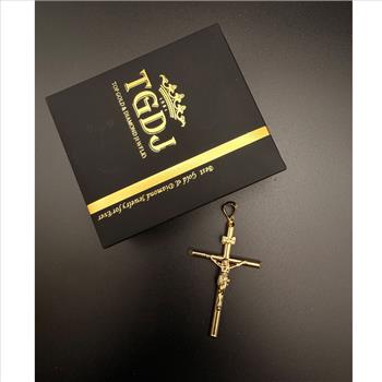 14K Yellow Gold Crucufix  Pendant