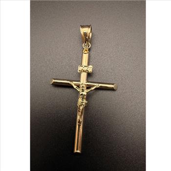 14K Yellow Gold Crucufix Pendant
