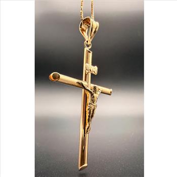 14K Yellow Gold Crucufix Pendant