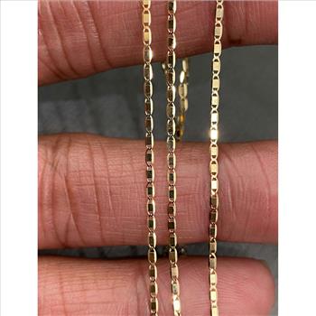 14K Yellow Gold 1.3mm Valentino Chain - 16