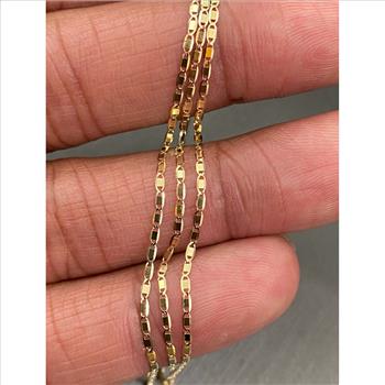 14K Yellow Gold 1.3mm Valentino Chain - 16
