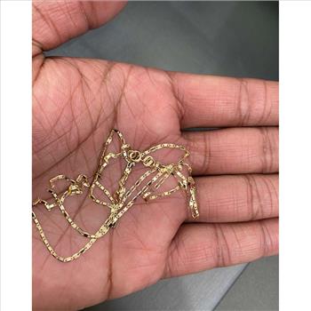14K Yellow Gold 1.3mm Valentino Chain - 16