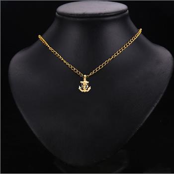 14K Yellow Gold Mariner Religious Crucifix Pendant - 15 mm X 14 mm