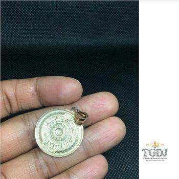 Gold Aztec Charm Mayan Calendar Pendant, 1