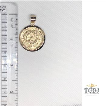 Gold Aztec Charm Mayan Calendar Pendant, 1