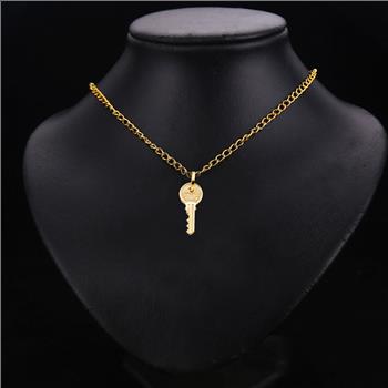 14K Yellow Gold Key Pendant - 20 mm X 09 mm