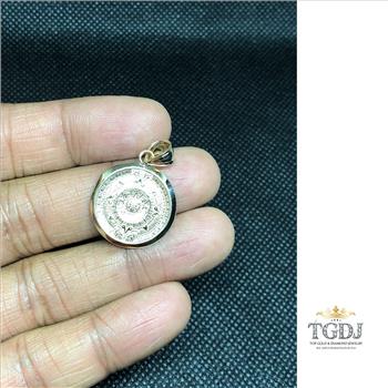 Gold Aztec Charm Mayan Calendar Pendant, 0.8