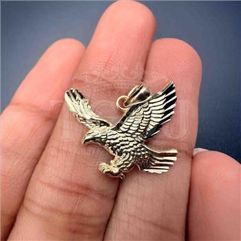 14K Yellow Gold Eagle Pendant