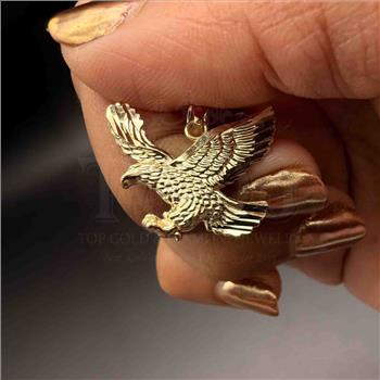 14K Yellow Gold Eagle Pendant