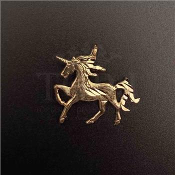 14K Yellow Gold Unicorn Pendant