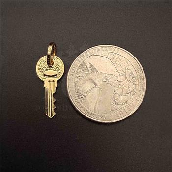 14K Yellow Gold Key Pendant