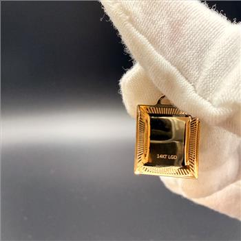 14K Yellow Gold Virgin De Guadalupe Picture Pendant