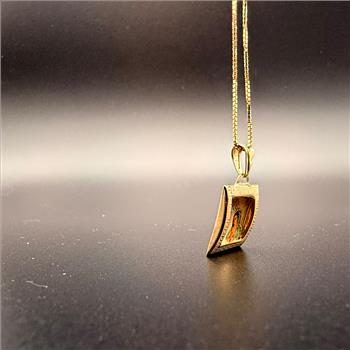 14K Yellow Gold Virgin De Guadalupe Picture Pendant