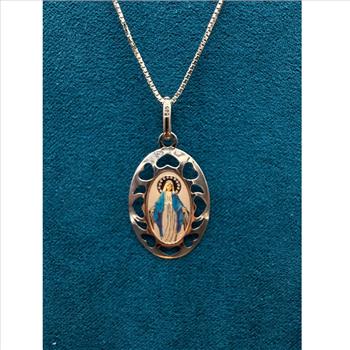 14K Yellow Gold Milagrosa Picture Pendant
