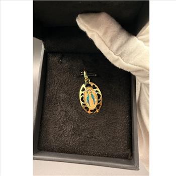 14K Yellow Gold Milagrosa Picture Pendant