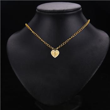 14K Yellow Gold Te Amo Heart 2 Piece Pendant