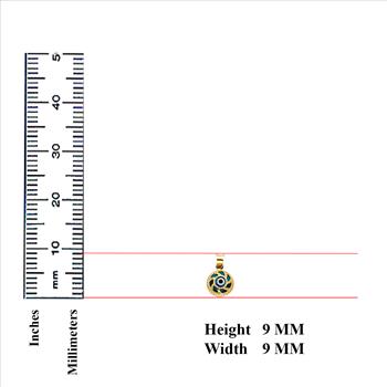 14K Yellow Gold Evil Eye Pendant