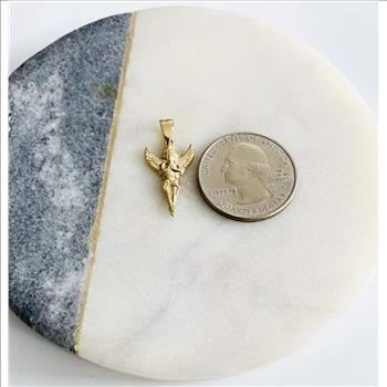 14K Yellow Gold Angel Pendant