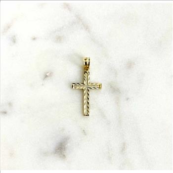 14K Yellow Gold Cross Pendant
