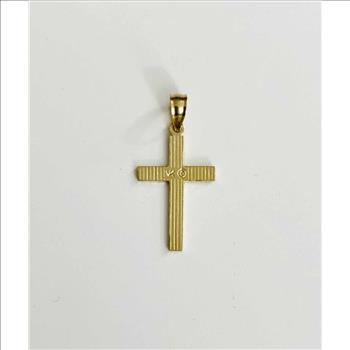 14K Yellow Gold Cross Pendant