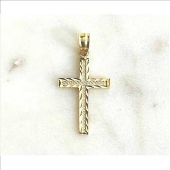 14K Yellow Gold Cross Pendant