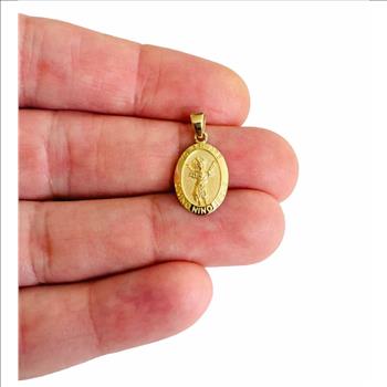 14K Yellow Gold Baby Jesus Pendant