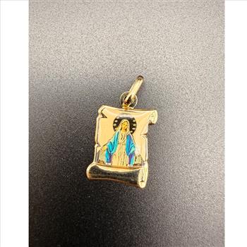 14K Yellow Gold Milagrosa Picture Pendant