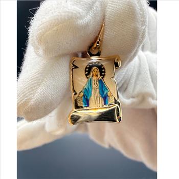 14K Yellow Gold Milagrosa Picture Pendant