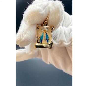 14K Yellow Gold Milagrosa Picture Pendant