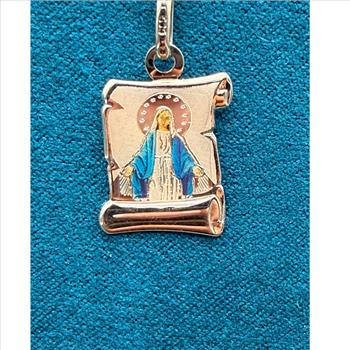 14K Yellow Gold Milagrosa Picture Pendant