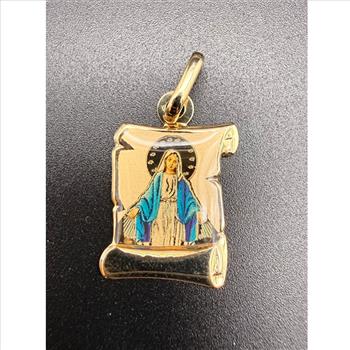 14K Yellow Gold Milagrosa Picture Pendant