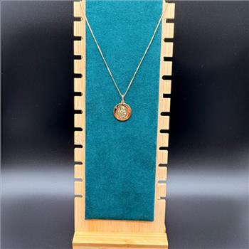 14K Yellow Gold St. Jude Round Medal Pendant