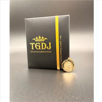 14K Yellow Gold St. Jude Round Medal Pendant