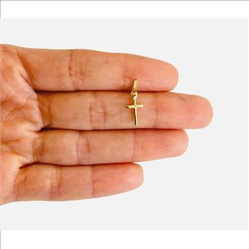 14K Yellow Gold Solid Latin Cross