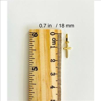 14K Yellow Gold Solid Latin Cross