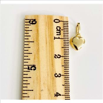 14K Yellow Gold Hollow Heart Pendant