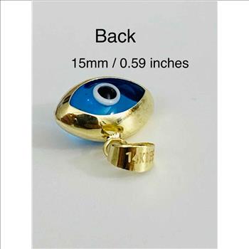 14K Yellow Gold Evil Eye Pendant