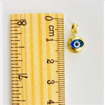 14K Yellow Gold Evil Eye Pendant