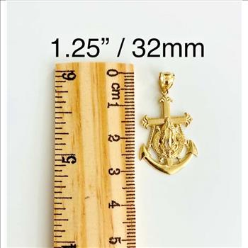 14K Yellow Gold Our Lady of Guadalupe Pendant