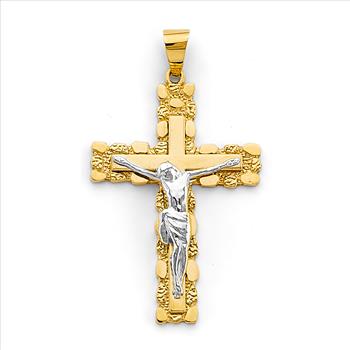 14K  Yellow Gold Crucufix Cross Pendant