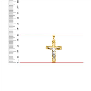 14K  Yellow Gold Crucufix Cross Pendant