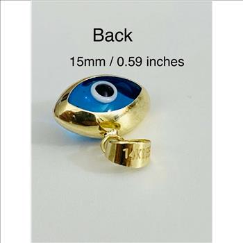 14K Yellow Gold Evil Eye Pendant