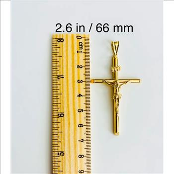 14K Yellow Gold Crucufix  Pendant