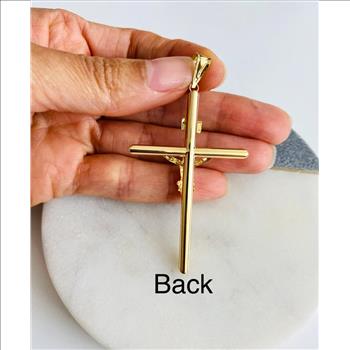 14K Yellow Gold Crucufix  Pendant