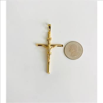 14K Yellow Gold Crucufix  Pendant