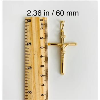 14K Yellow Gold Crucufix Pendant
