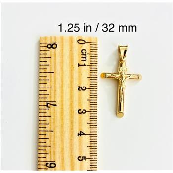 14K Yellow Gold Crucufix  Pendant
