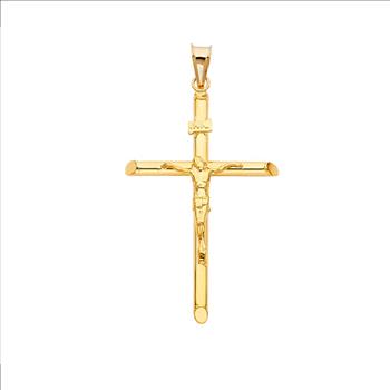 14K Yellow Gold Crucufix Pendant